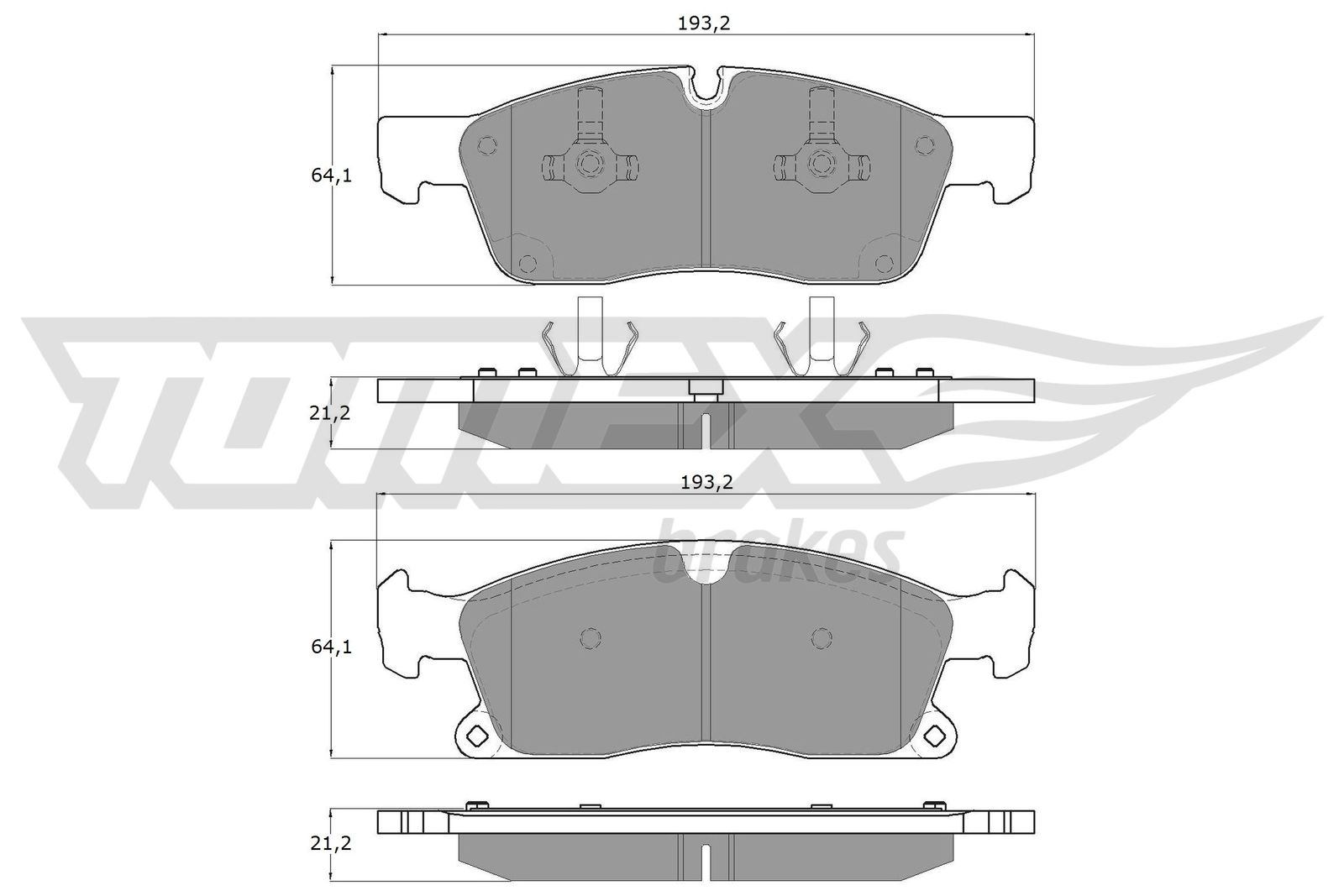 Sada brzdových platničiek kotúčovej brzdy TOMEX Brakes